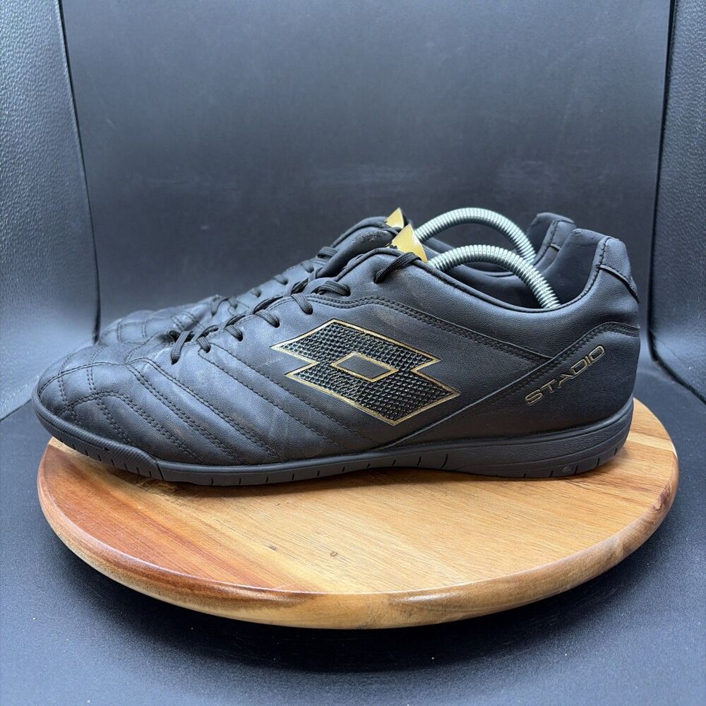 Lotto Stadio Men's Size 12 Indoor Soccer Shoes Black Spikeless Cleats